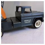 Vintage Mobile Crane Toy Truck Structo Crane Bucket works! Crane swivels! Made in USA