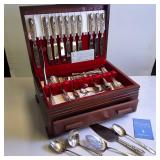 White Orchid Large Case of Silver Plated Flatware  Community, the finest silver plate