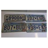 Vintage Embossed Minnesota License Plates BUD
