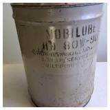 Vintage Mobilube Mobil 5 gal metal oil can