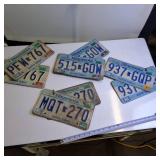 4 pairs of matching MN License Plates (Embossed pre-2000) 8 plates total in this lot