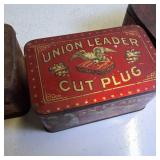 Vintage Union Leader Cut Plug Tins (3 total)