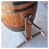 Hawthorne #3 Antique Wooden Barrel Butter Churn from late 1800s (Authentic)