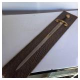 Toledo San Fernando Sword mounted to wooden back