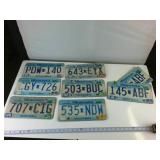 Lot of (8) total Minnesota Embossed License Plates from the 1990