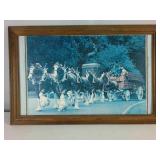 Budweiser Clydesdales Wagon Framed Ad
