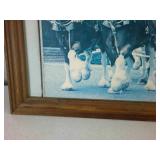 Budweiser Clydesdales Wagon Framed Ad