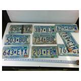 Lot of (9) Minnesota Embossed License Plates