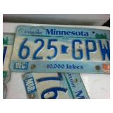 Lot of (9) Minnesota Embossed License Plates