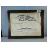 Antique Blue Earth Diploma (framed)