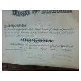 Antique Blue Earth Diploma (framed)