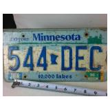 Lot of (5) Minnesota Embossed Plates (2 matching sets)