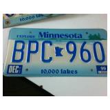 Lot of (5) Minnesota Embossed Plates (2 matching sets)