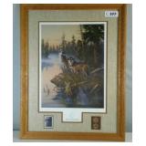 Framed & Numbered Printed Nicely Matted: 1992 "Where Freedom Reigns" by Derk Hansen