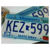 Five Pairs of Minnesota Embossed License Plates (10 plates total)
