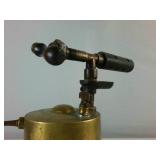 Antique Solid Brass Torch with Wooden Handle "Detroit Torch"