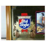 OLD STYLE Mirrored Ad with wooden frame (Vintage) 1982 "Pheasants Forever"