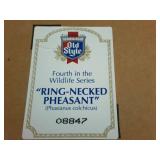 OLD STYLE Mirrored Ad with wooden frame (Vintage) 1982 "Pheasants Forever"