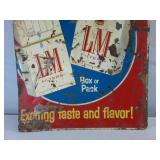 Authentic Vintage Metal "Live Modern" Cigarette Ad LM