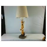 Unique Table Lamp with authentic Deer Antler