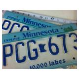 Large Lot of Minnesota License Plates (10 total)