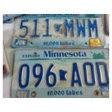 Large Lot of Minnesota License Plates (10 total)