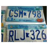 Large Lot of Minnesota License Plates (10 total)