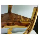 Unique Hand Made Wooden end table