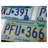 Large lot of Older Minnesota Plates: (11) plates total!