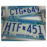 Large lot of Older Minnesota Plates: (11) plates total!
