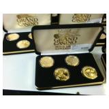 Mega Lot of Grand Casino Coins!  (9) total cases, 36 coins total