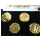 Mega Lot of Grand Casino Coins!  (9) total cases, 36 coins total