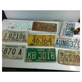 Interesting Combo Pack of Vintage License Plates from the Midwest (9) plates total