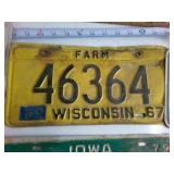 Interesting Combo Pack of Vintage License Plates from the Midwest (9) plates total