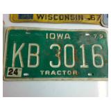 Interesting Combo Pack of Vintage License Plates from the Midwest (9) plates total