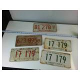 Unique, older license Plates from Land of Lincoln (5) total