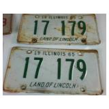 Unique, older license Plates from Land of Lincoln (5) total