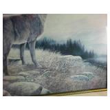 Nice Framed Print of a Wolf Beautifully Framed and Matted