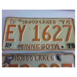 Lot of (4) vintage Minnesota Plates from the 1970