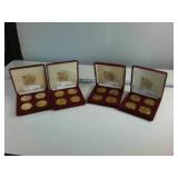 Beautiful Lot of (4) Complete $5 gaming/collector Coin Sets from Grand Casino