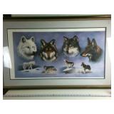 1994 Collectible limited edition wildlife art print titled "Night Shift" by renowned artist Larry Chandler