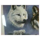 1994 Collectible limited edition wildlife art print titled "Night Shift" by renowned artist Larry Chandler