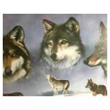 1994 Collectible limited edition wildlife art print titled "Night Shift" by renowned artist Larry Chandler