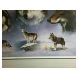 1994 Collectible limited edition wildlife art print titled "Night Shift" by renowned artist Larry Chandler