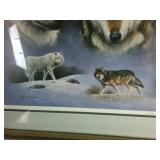 1994 Collectible limited edition wildlife art print titled "Night Shift" by renowned artist Larry Chandler