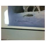 1994 Collectible limited edition wildlife art print titled "Night Shift" by renowned artist Larry Chandler
