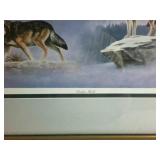1994 Collectible limited edition wildlife art print titled "Night Shift" by renowned artist Larry Chandler