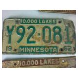 Lot of (5) Embossed MN License Plates "10,000" lakes