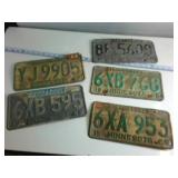 Lot of (5) Minnesota Embossed Plates (10,000 Lakes)