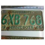 Lot of (5) Minnesota Embossed Plates (10,000 Lakes)